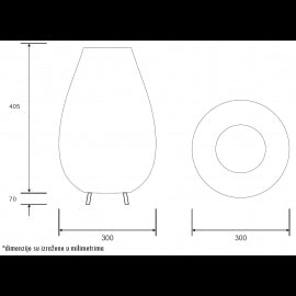 LUNA 289 PODNA LAMPA 8W 3000K