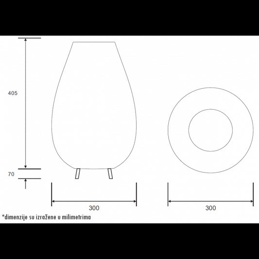 LUNA 289 PODNA LAMPA 8W 3000K