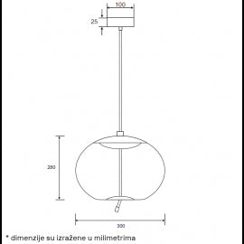 LUNA 301 VISILICA 5W 3000K