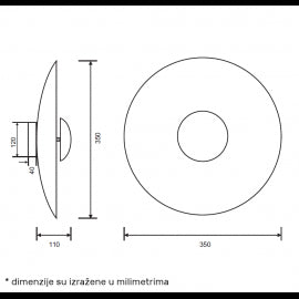 LUNA 306 ZIDNA LAMPA 12W 3000K