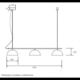 LUNA 307 VISILICA 3*E27