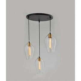 LUNA 79 VISILICA 3*E27 COGNAC GLASS