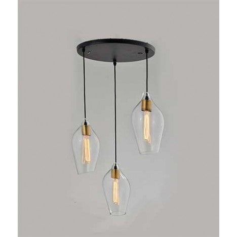 LUNA 79 VISILICA 3*E27 COGNAC GLASS