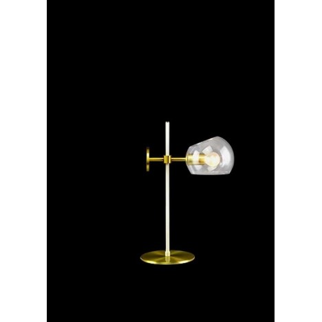 LUNA 90 STONA LAMPA 1*E14 GOLD/WHITE/CLEAR GLASS