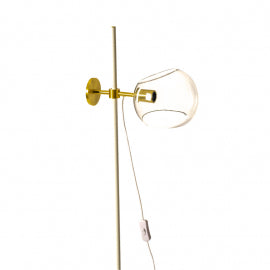 LUNA 91 PODNA LAMPA 1*E14 GOLD/WHITE/CLEAR GLASS