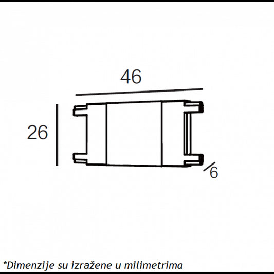 MAGNETIC SLIM KONEKTOR I CRNI (26-A-I)