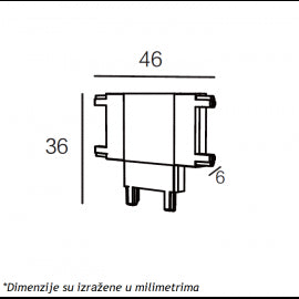 MAGNETIC SLIM KONEKTOR T BELI (26-A-T)
