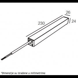 MAGNETIC SLIM NAPAJANJE 26-200W 48V CRNO