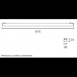 MAGNETIC SLIM SVETILJKA LED26-600F 20W 3000K 150° 48V DC CRNA