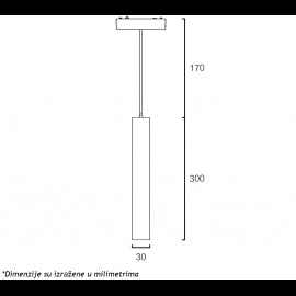 MAGNETIC SLIM VISILICA LED26-D300 6W 3000K 24° 48V DC CRNA