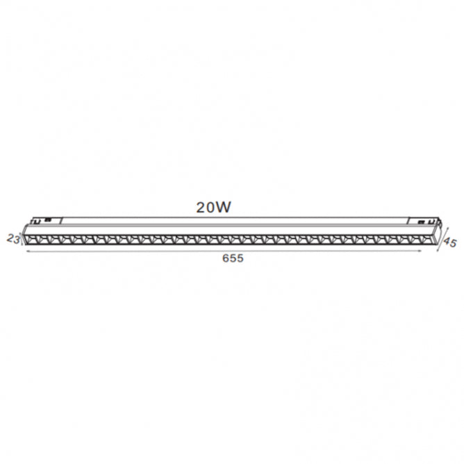 MAGNETIC SVETILJKA LED02-20W 3000K 30° 48V DC CRNA
