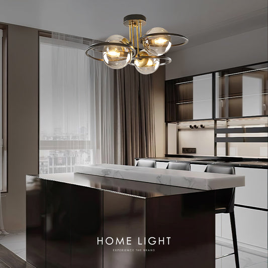 NALAN 19064 LUSTER 4*E27 CRNA/MESING