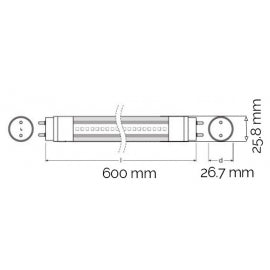 OSRAM LED CEV 0.6M 8W/865 STE8-E JEDNOSTRANA