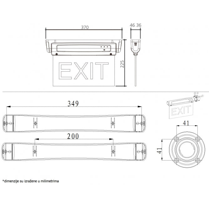 PANIK SVETILJKA NADGRADNA LE2912 LED