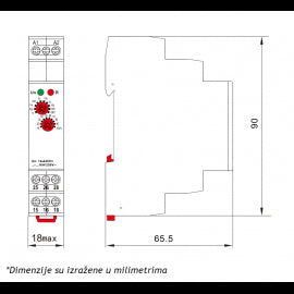 RELE VREMENSKI ATMT2-M2 12-240VAC 1S-10D