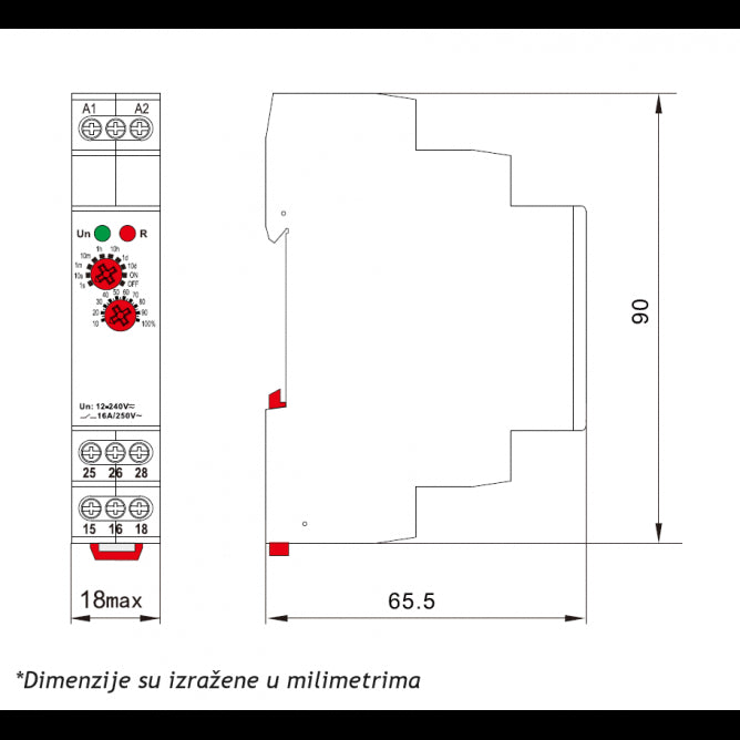 RELE VREMENSKI ATMT2-M2 12-240VAC 1S-10D