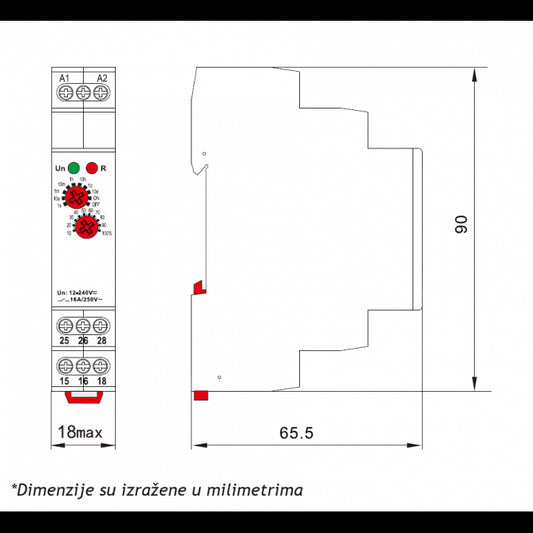 RELE VREMENSKI ATMT2-M2 12-240VAC 1S-10D