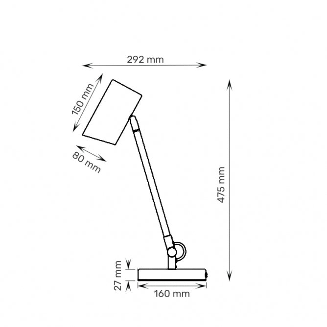 RL STONA LAMPA HN2512-CU/WH BRASS + WHITE