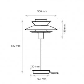 RL STONA LAMPA HN2584-B/GA MATT BLACK + GOLDEN