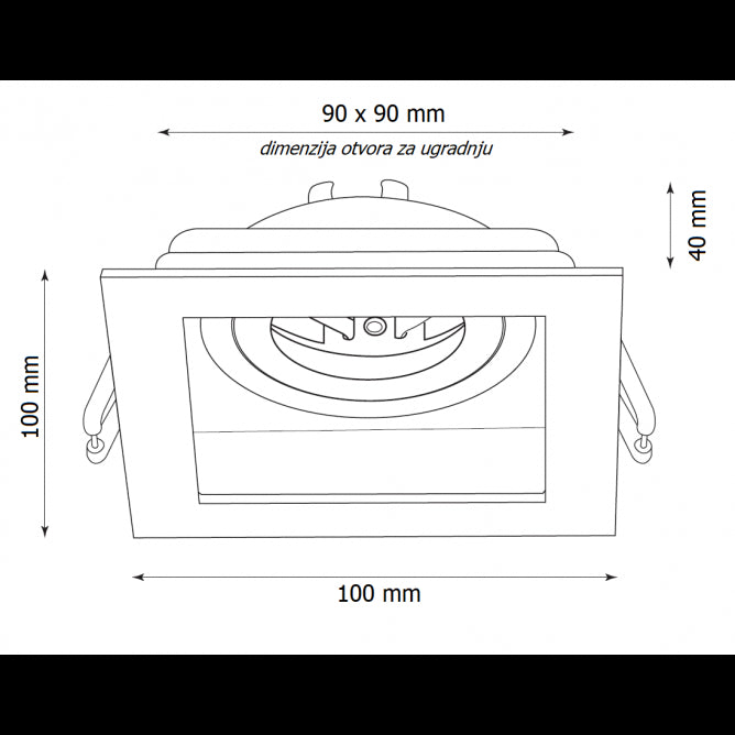 ROZETNA 671 1*GU10 BELA
