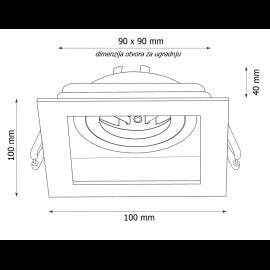ROZETNA 671 1*GU10 BELA