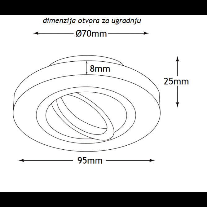 ROZETNA 704 1*GU10 KRISTAL