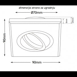 ROZETNA 705 1*GU10 KRISTAL