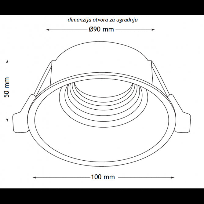 ROZETNA 706 1*GU10 BELA