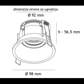 ROZETNA 711 1*GU10 CRNA