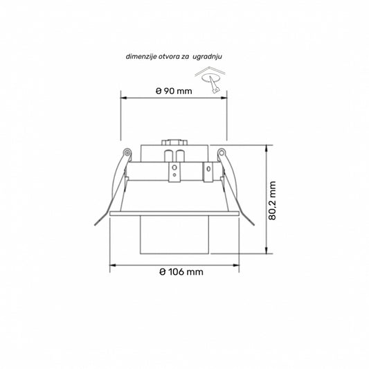 ROZETNA 717 1*GU10 BELA