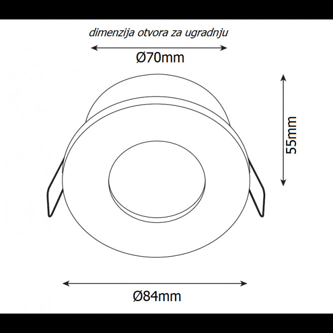 ROZETNA A721 1*GU10 NIKL IP65