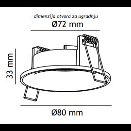 ROZETNA JM-050 1*GU10 CRNA