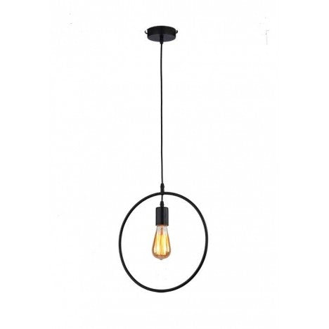 RUSTIK 115 VISILICA 1*E27 CRNA