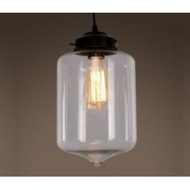RUSTIK 12 VISILICA DD-0507 170X330 1*E27 BLACK/CLEAR GLASS