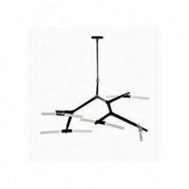 RUSTIK 133 LUSTER 10*G9 BLACK/WHITE GLASS