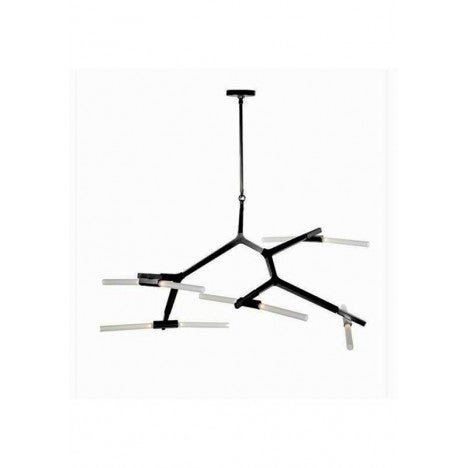 RUSTIK 133 LUSTER 10*G9 BLACK/WHITE GLASS