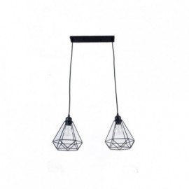 RUSTIK 136 VISILICA 2XE27 CRNA