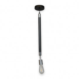 RUSTIK 65 VISILICA 1*E27 crna/hrom