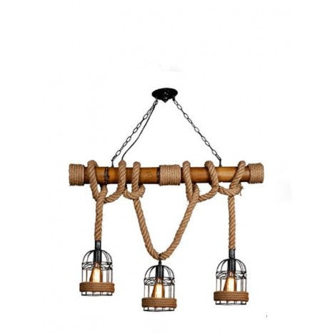 RUSTIK 78 LUSTER 3*E27 BRAON