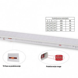 SINSKA SVETILJKA JM-4073 41-66W 4000K 90° 1500mm BELA