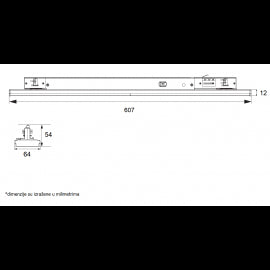 SINSKA SVETILJKA JM-4072 12-27W 4000K 90° 600mm CRNA