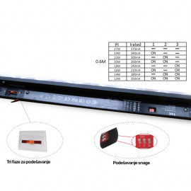 SINSKA SVETILJKA JM-4072 12-27W 4000K 90° 600mm CRNA