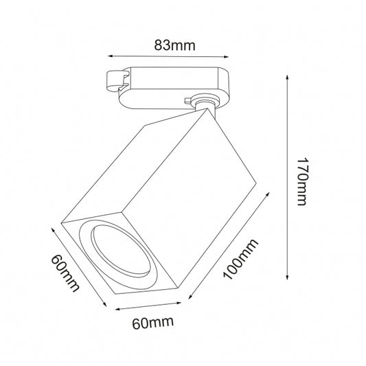SINSKI REFLEKTOR TL21426 1xGU10 CRNI MONOFAZNI