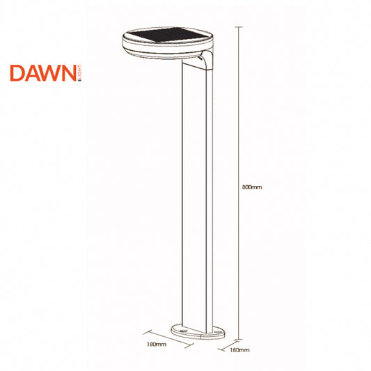 SOLARNA SVETILJKA STUBNA B02 3W 4000K IP54 SIVA