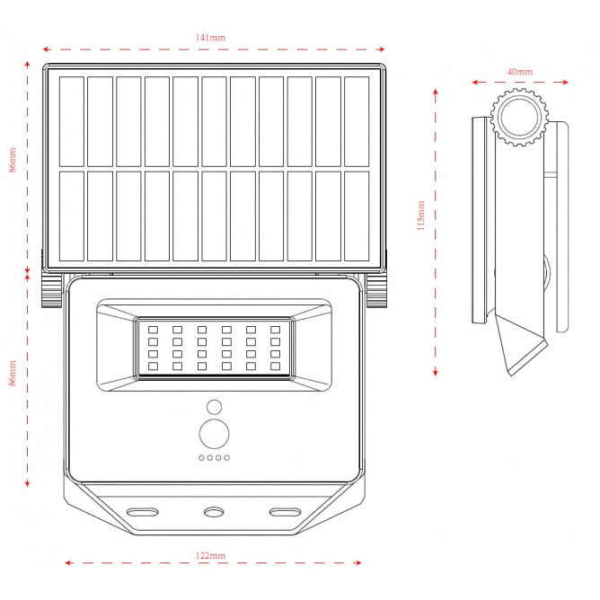 SOLARNI REFLEKTOR TONIK-S 1100lm CCT IP65