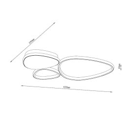 SOLEA 19 PLAFONSKA SVETILJKA 30W 3000/4000/6000K BELA