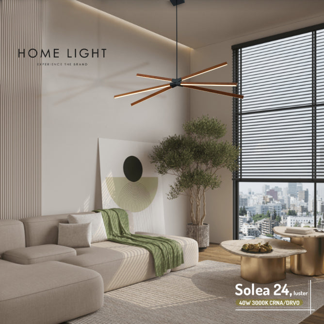 SOLEA 24 LUSTER 40W 3000K CRNA/DRVO