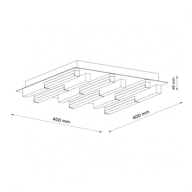 SOLEA 32 PLAFONSKA SVETILJKA 20W 3000/4000/6000K CRNA/DRVO DIM