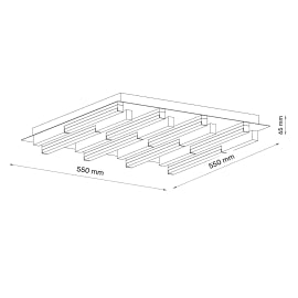SOLEA 33 PLAFONSKA SVETILJKA 36W 3000/4000/6000K CRNA/DRVO DIM