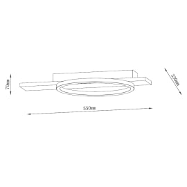 SOLEA 35 PLAFONSKA SVETILJKA 16W 3000/4000/6000K CRNA/DRVO DIM